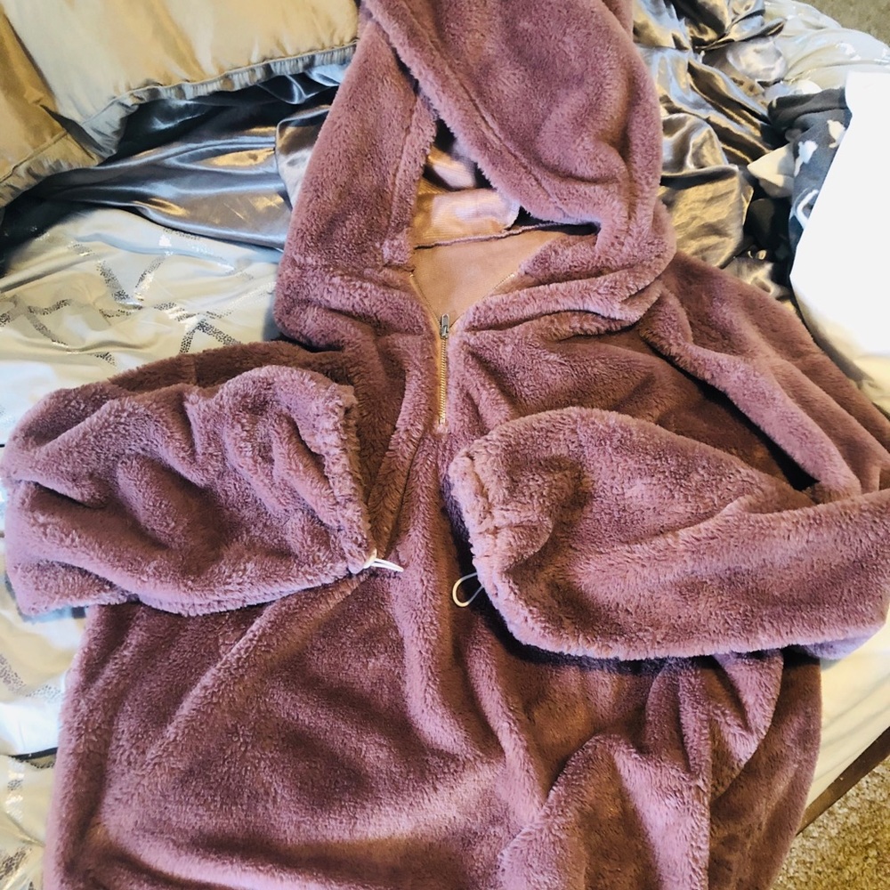 Oversized plush lilac favorite hoodie soft